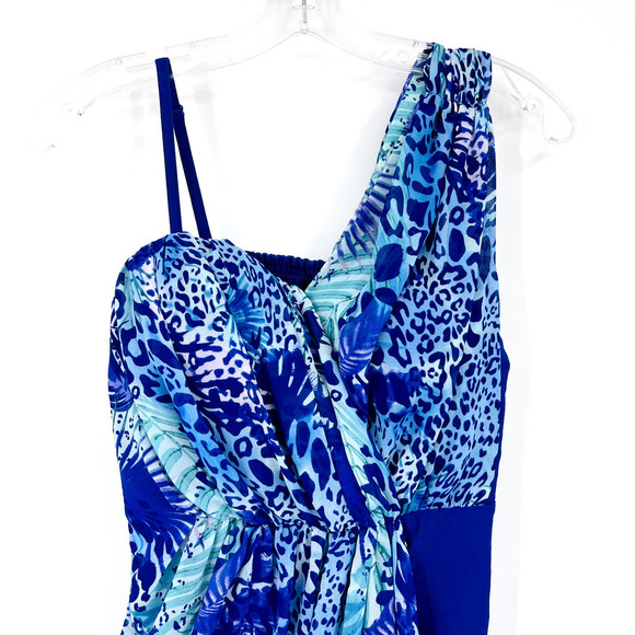 Only Edge Collection Womens M Solo Party Dress Glam Blue - Picture 2 of 9